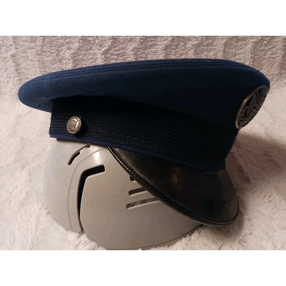 Vintage 80s Bancroft US Air Force Cap Wool Dress Hat United States AF Size 6 3/4